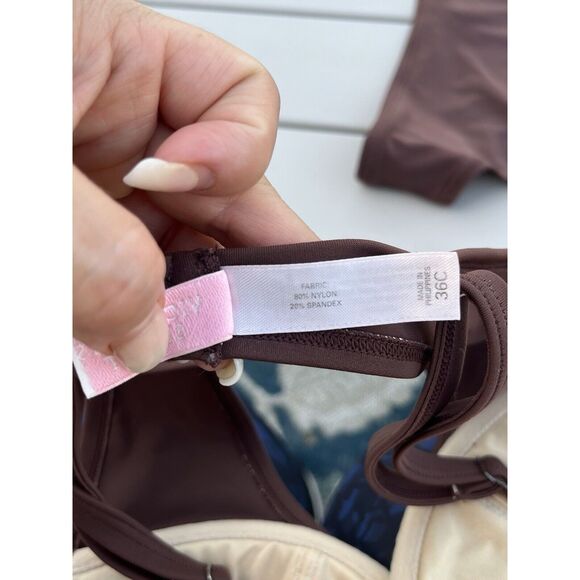 Victorias Secret Vintage Bikini - Size 36C Bottoms Medium - Brown - Picture 10 of 14